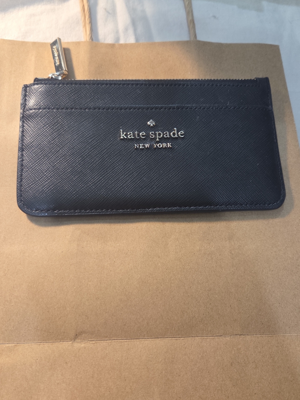 Kate Spade New York Saffiano Leather Zip Card Wallet